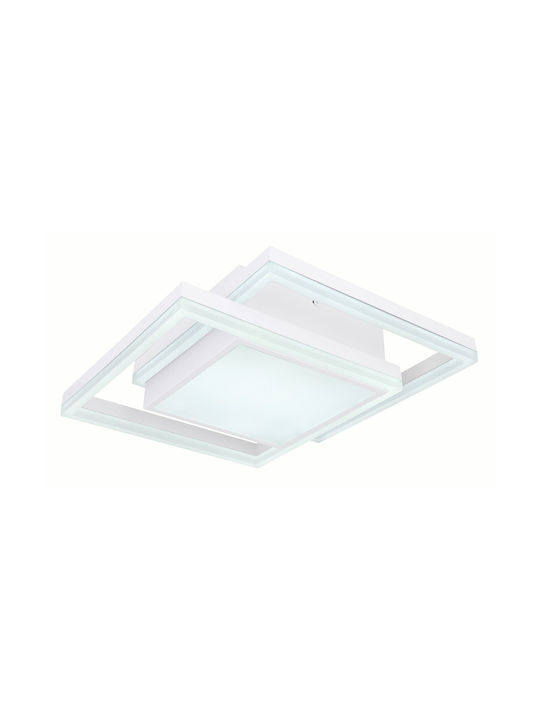 Globo Lighting Таванно осветление Бяла с Вграден LED и Дистанционно Управление