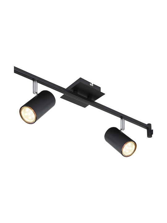 Globo Lighting Deckenleuchte 180cm Schwarz mit Fassung GU10