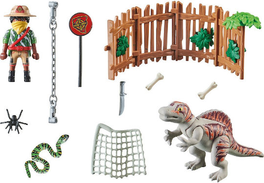 Playmobil Dino Rise Baby Spinosaurus and Poacher for 5-10 years old