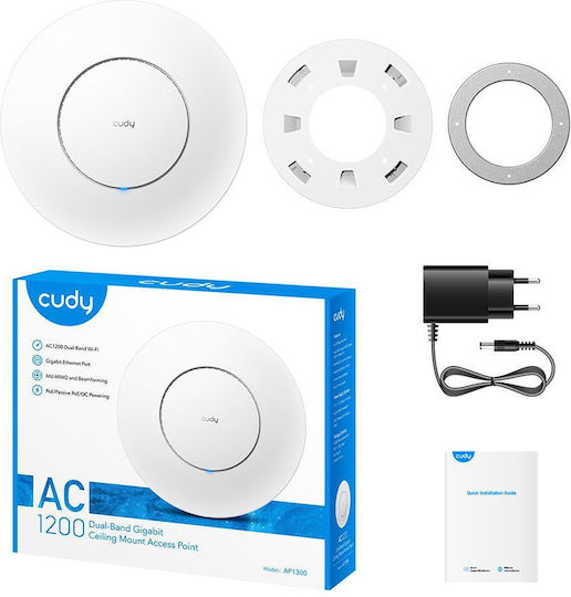 Cudy AP1300 Rețea WiFi Mesh Punct de acces Wi-Fi 5 Banda Duală (2.4 și 5GHz)