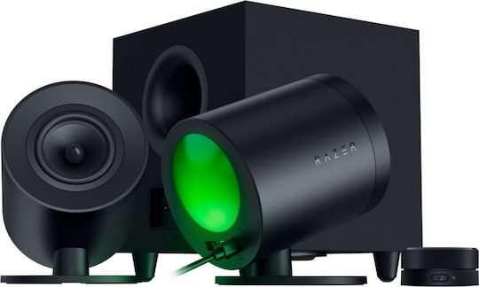Razer Razer Nommo V2 PRO Безжични компютърни тонколони Компютърни тонколони 2.1 с RGB осветление и Bluetooth Мощност 300W в Черен цвят