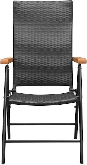 Garten- und Outdoor-Möbelsets für kleinen Raum 3 Stück Schwarz