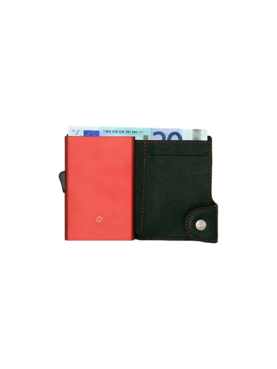 C-Secure Δερμάτινο Ανδρικό Πορτοφόλι Καρτών με RFID Μαύρο
