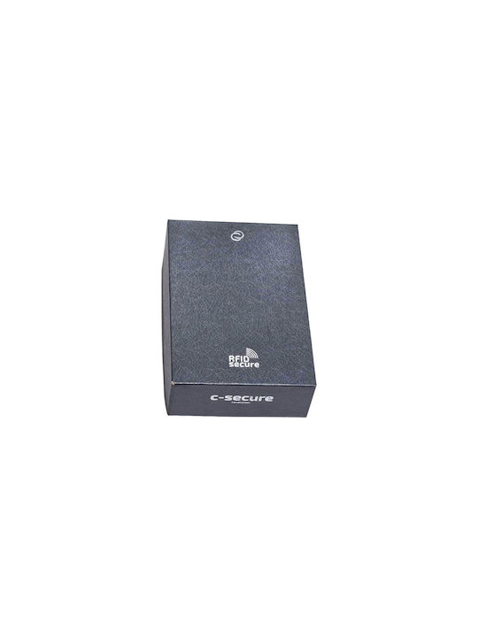 Men's Leather Card Wallet with RFID Purple