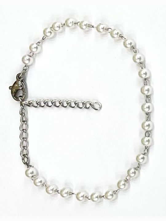 Tatu Moyo Bracelet made of Steel with Pearls