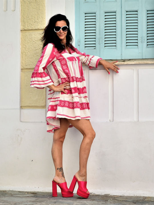 Summer Mini Dress Fuchsia