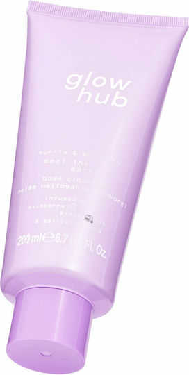 Glow Hub Пречистващ И Изсветляващ Душ Гел Blueberry & Black Tea 200ml