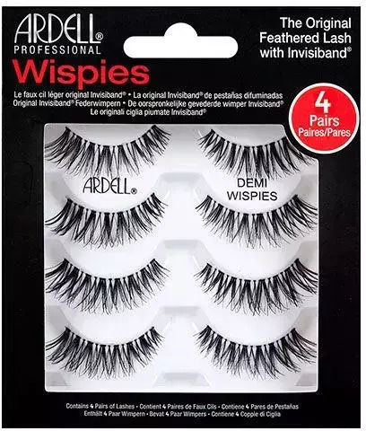 Ardell Wispies Demi Wispies False Eyelashes Black Self-Adhesive Demi Wispies Μαύρες 4τμχ