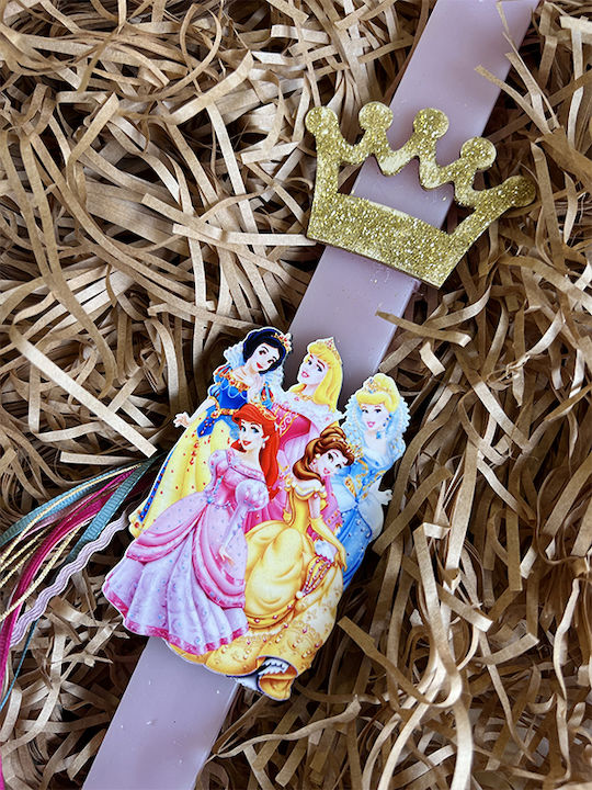 Disney Princess Round Pink Candle