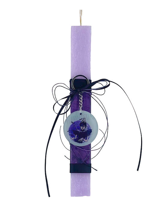 Easter Candle Wednesday Flat Scented and Handmade Keychain 30cm Purple