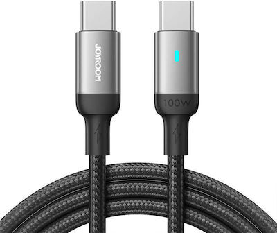 Joyroom S-CC100A10 Braided USB 3.0 Cable USB-C male - USB-C male 100W Black 2m