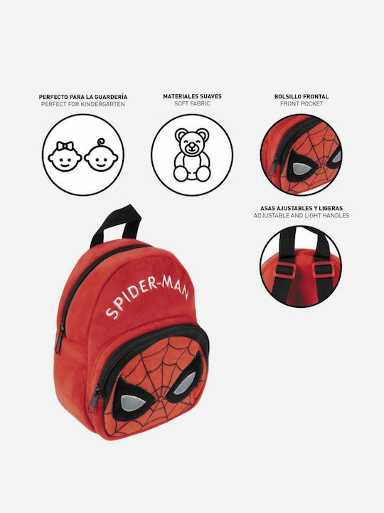 Marvel Teddy Spiderman School Bag Backpack Kindergarten Red