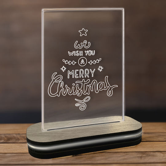 Fly Digital Illuminated Christmas Plastic Figure inscription Transparent Length 8cm