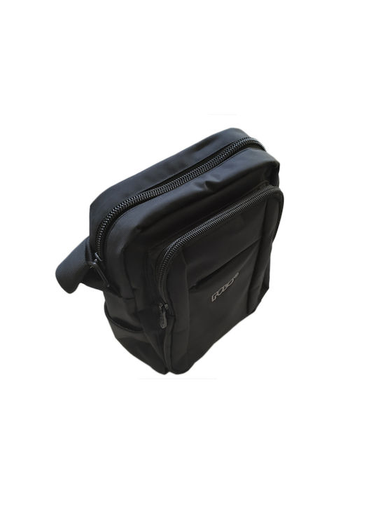 Polo Shoulder / Crossbody Bag with Zipper Black