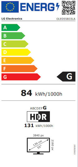 LG Smart Televizor 55" 4K UHD OLED OLED55B33LA HDR (2023)