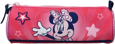 Disney Minnie Mouse Pencil Case Barrel with 1 Compartment Pink