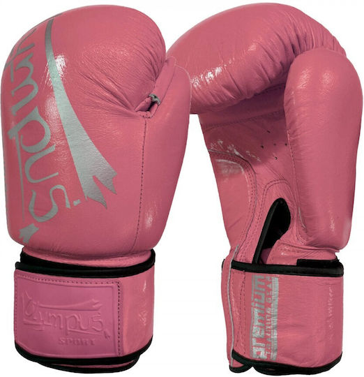 Olympus Sport Training IV Mănuși de Box din Piele pentru Competiție Roz