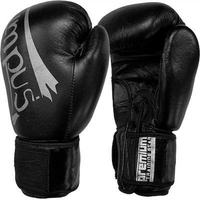 Olympus Sport Training IV Leather Boxing Competition Gloves Black