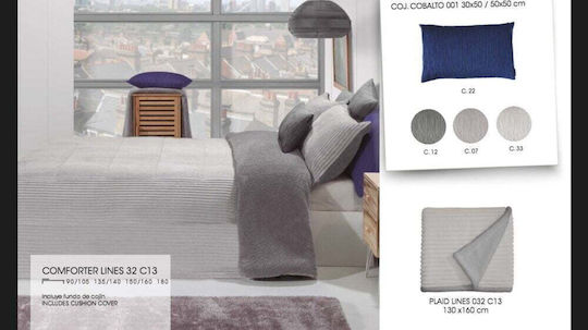 Manterol Casa Κουβερτοπάπλωμα Υπέρδιπλο 235x270εκ. Μπλε