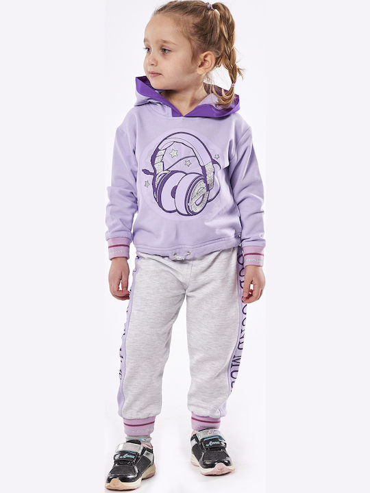 Kinder Sweatpants Set - Jogginganzug Flieder 2Stück