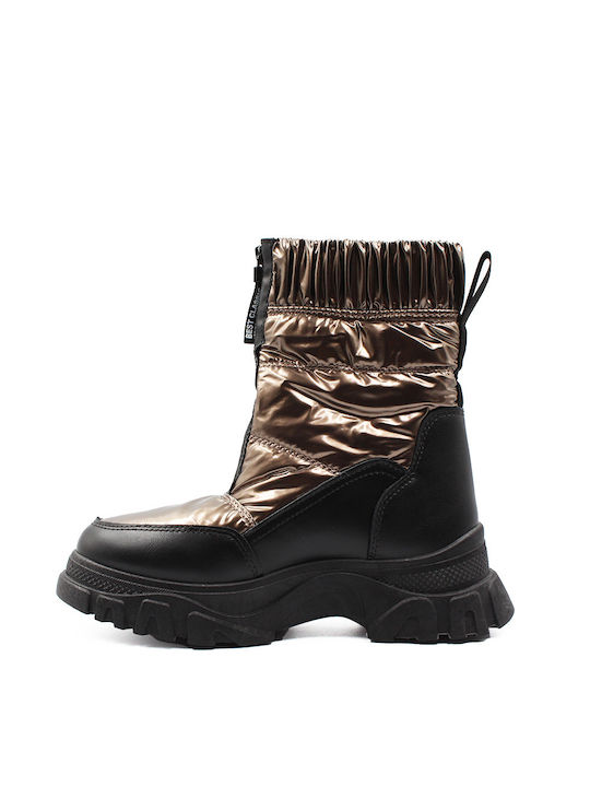 Noboo Snow Boots with Zipper Brown