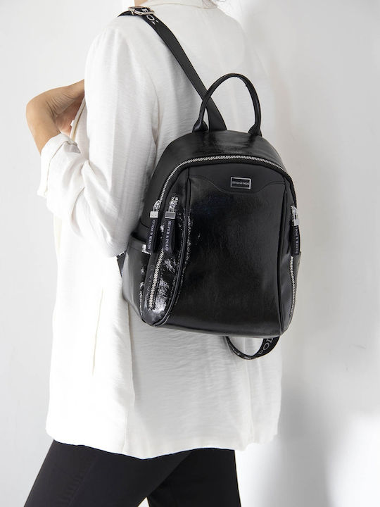 Silver & Polo Women's Bag Backpack Black