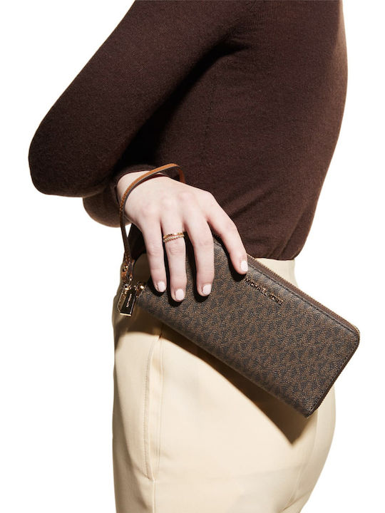 Large Leather Women's Wallet Classic Brown