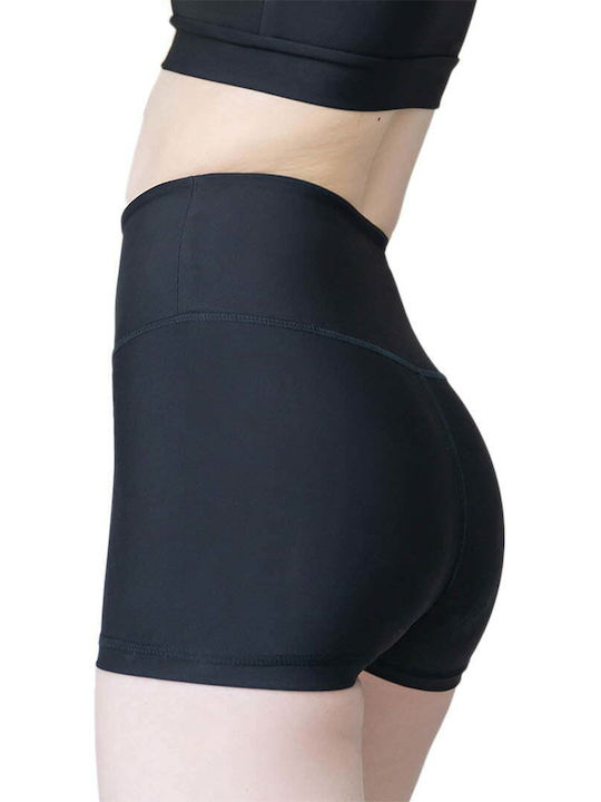 Women's Leggings Shorts Firming High Waist Push Up Black