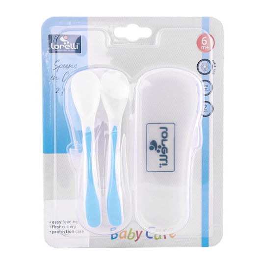 Lorelli Baby Set with Spoons in Case for 6+ months Silicon 2pcs