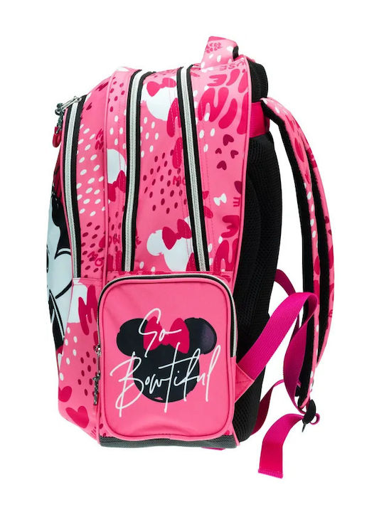 Gim Minnie Ghiozdan Școlar de Spate pentru Școala Primară cu Husă pentru Sticlă de Apă Roz 27 Litri 30 x 15 x 42 cm