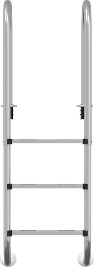 vidaXL Pool Ladder Stainless Steel 54x38x158cm Silver