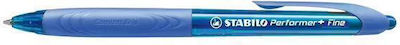 Stabilo Performer+ Fine Pen Ballpoint 0.7mm with Blue Ink Blue/Dark Blue