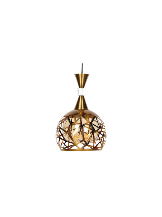 Keskor Pendant Light Three-Light Grid for Socket E27 Bronze