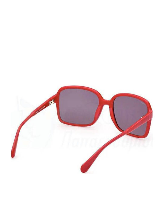 Max & Co Women's Sunglasses with Yellow Plastic Frame and Pink Lens MO0079 75A