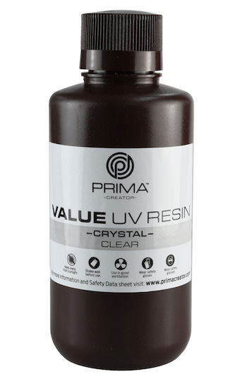PrimaCreator Value Crystal UV Resin for 3D Printer Transparent 0.5kg 500ml (PV-RC-B405-0500-CL)