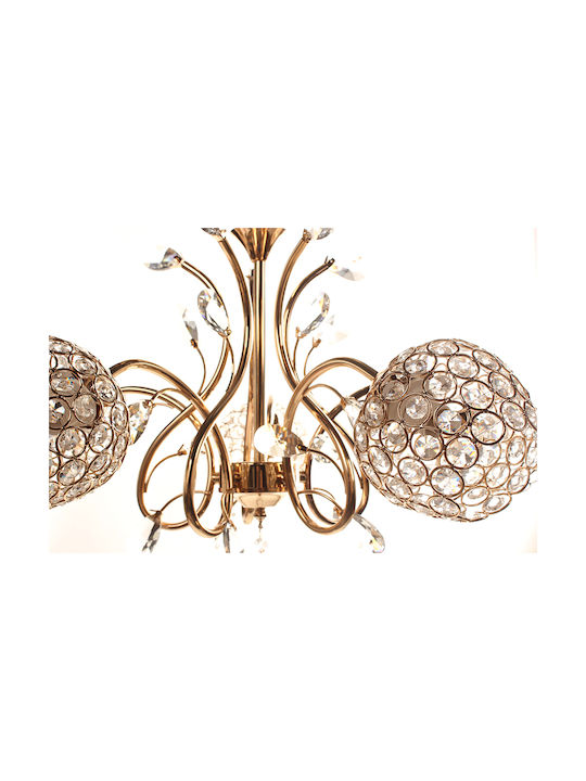 Keskor Chandelier with Crystals 5xE14 Gold 8623/5