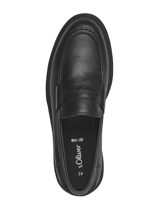 Leder Herren Mokassins in Schwarz Farbe