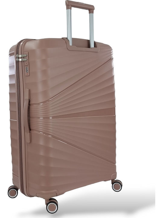 Playbags Βαλίτσα Ταξιδίου Καμπίνας Σκληρή Ροζ με 4 Ρόδες Ύψους 45εκ.