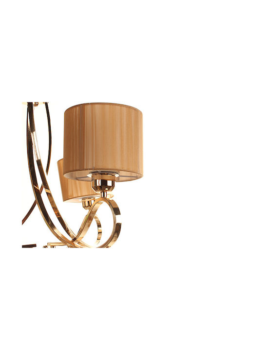 Keskor Kronleuchter Ø68cm mit Lampenschirm Gold Keskor Kronleuchter Ø68cm mit Lampenschirm Gold