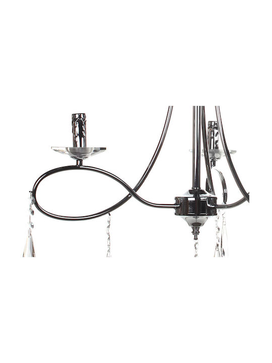 Keskor Candelabru Ø60cm Cu Cristale Argintii Keskor Candelabru Ø60cm Cu Cristale Argintii