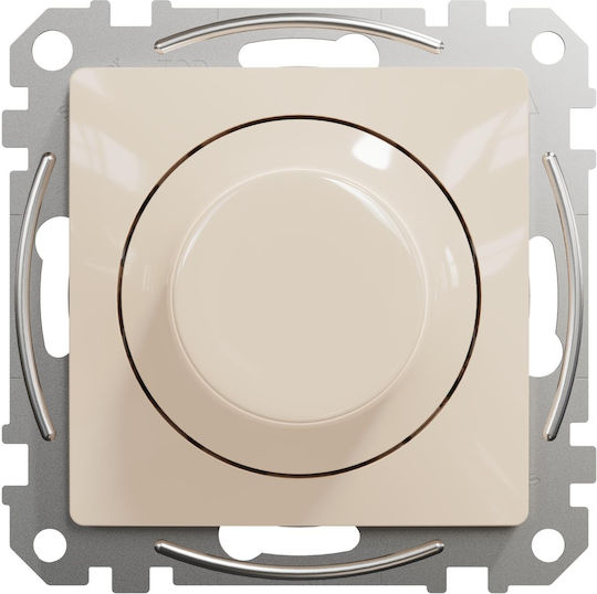 Schneider Electric Sedna Wall Mounted LED Dimmer Switch Mechanism Rotary 200W Beige