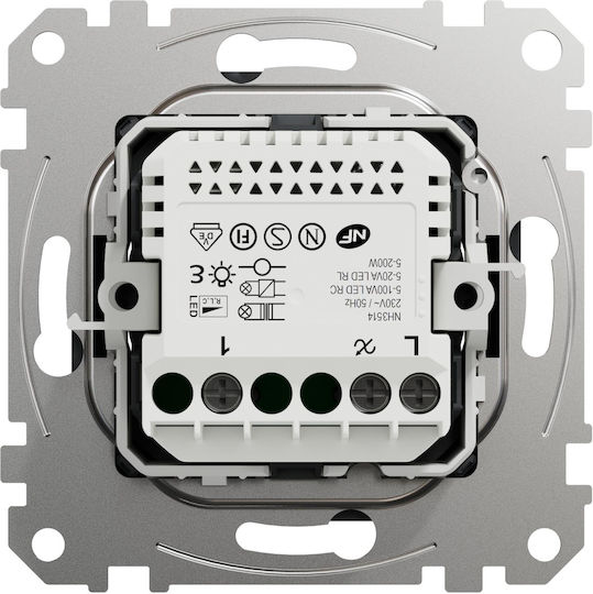 Schneider Electric Sedna Încastrat Comutator Cu Variator Fără Rama Bandă LED Rotativ 200W Alb