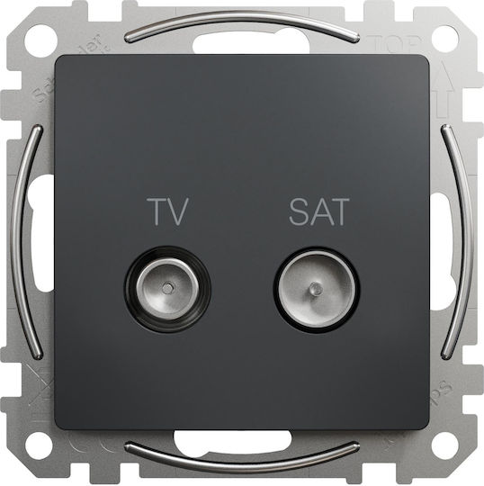 Schneider Electric Sedna Priză antenă TV și satelit Rezistor de priză terminală în culoarea Alb SDD114471S