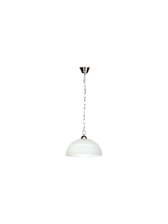 Keskor Pendant Light White Bell with Socket E27 30x30cm