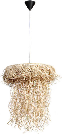 Klikareto Kinaros Hängelampe Beige mit Fassung E27 40x50cm.