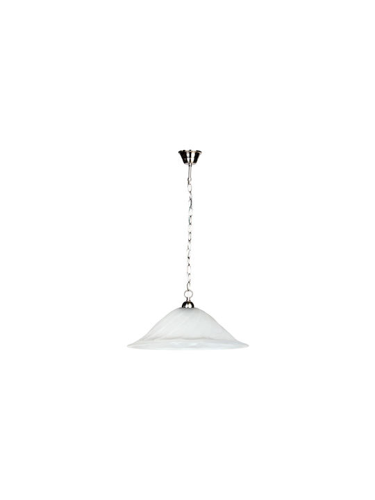 Keskor Pendant Light White Bell with Socket E27 41cm