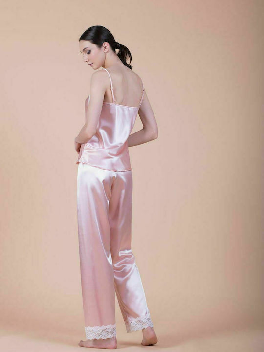 Milena by Paris Bridal Women's Pyjama Set Satin White