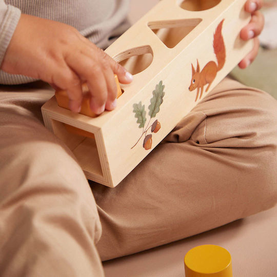 Filibabba Formensortierspiel Shape Sorter aus Holz für 18++ Monate