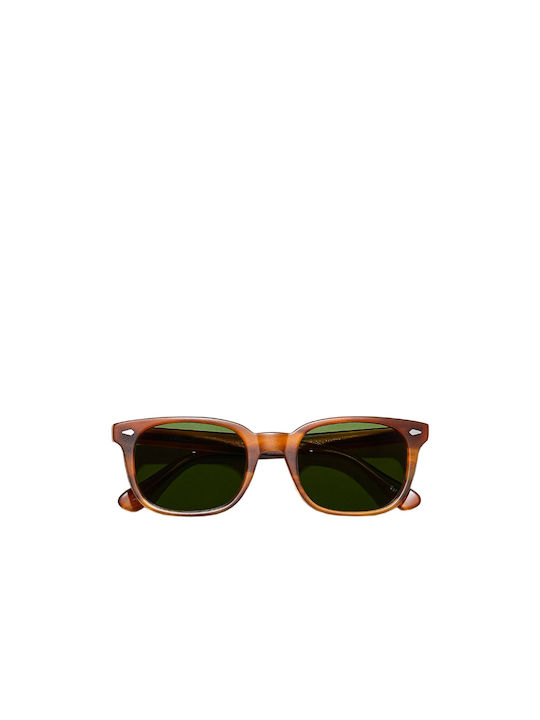 Moscot Boychik Sunglasses with Matte Dark Blonde Plastic Frame and Green Lens