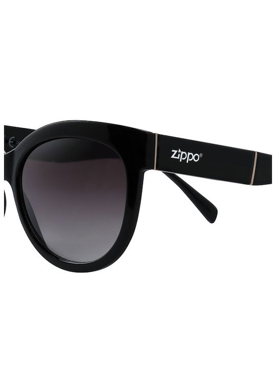 Zippo Women's Sunglasses with Black Plastic Frame and Black Gradient Lens OB102-01